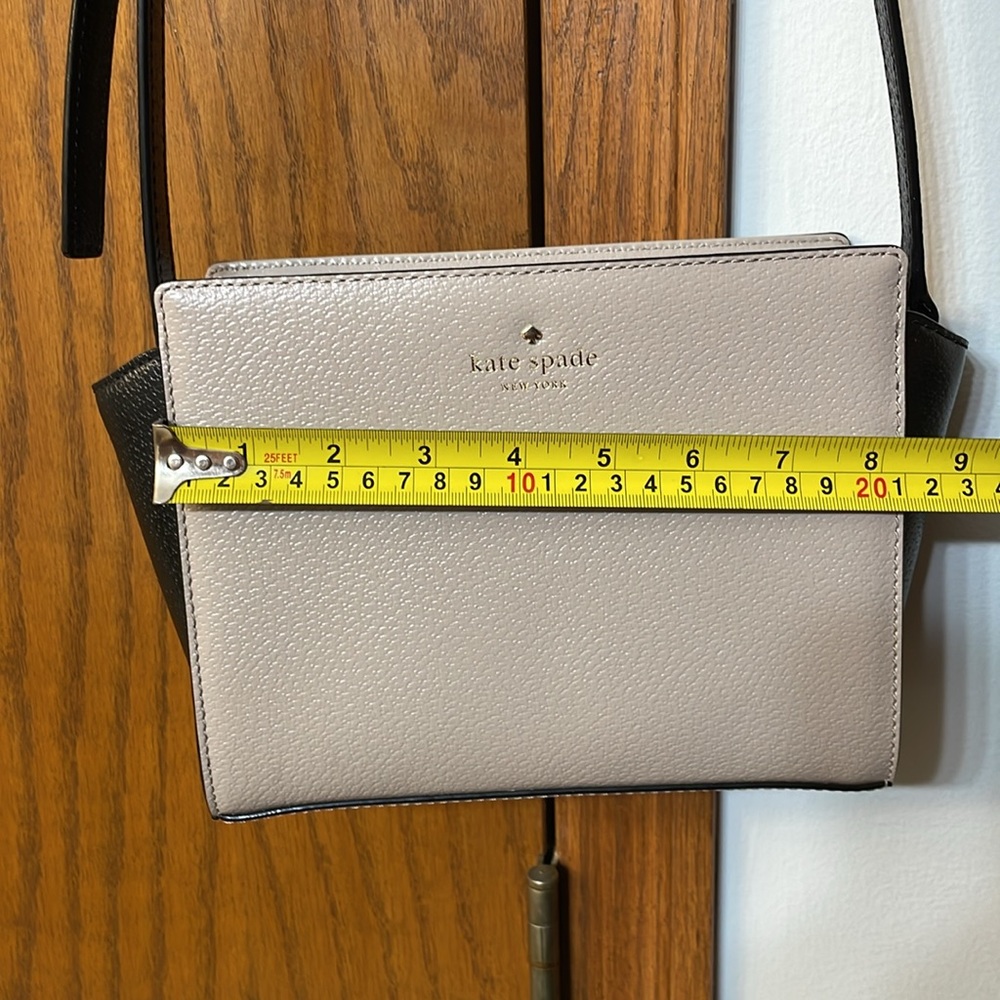 KATE SPADE NWOT Hayden Grand Street Color Block Crossbody Bag Black Tan ♠️ - Picture 14 of 15